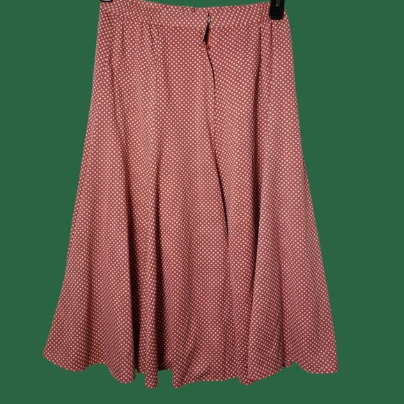 Mirumer by Asia Supreme Vtg -Style Polka Dot Shirt & Skirt Set Coral 11 - Picture 4 of 16